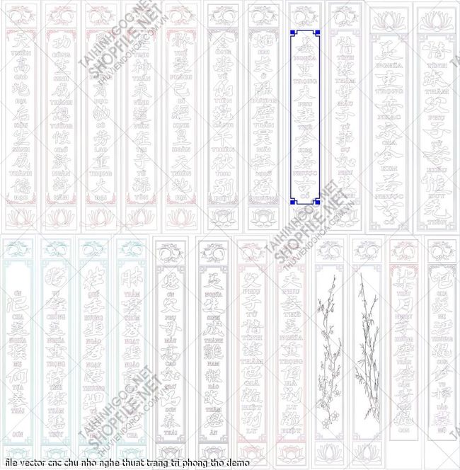 file vector cnc chu nho nghe thuat trang tri phong tho 